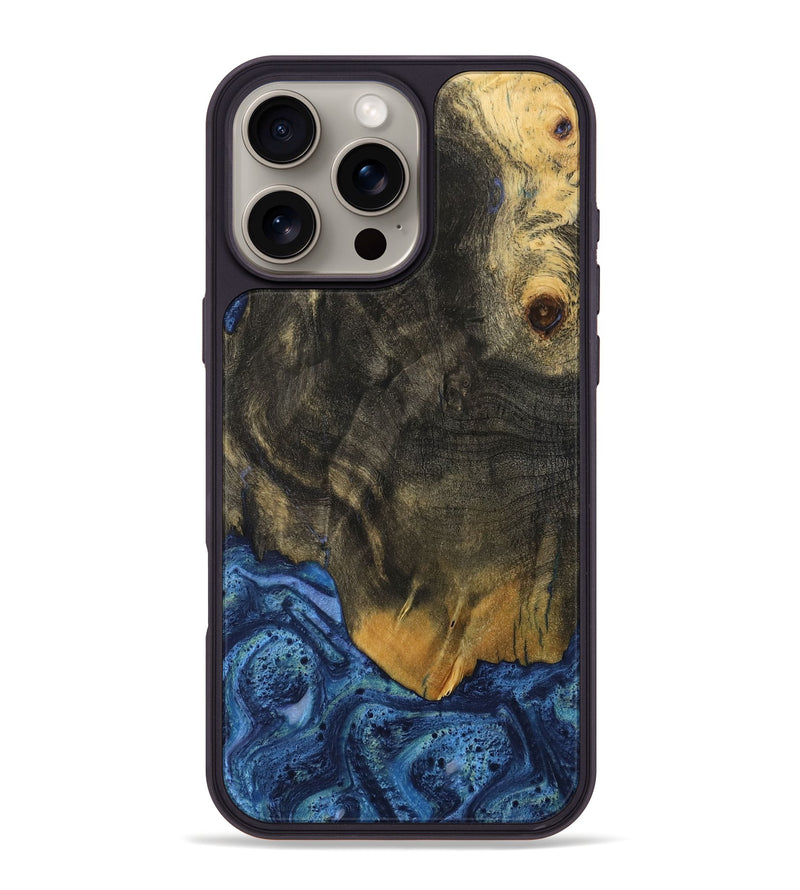 iPhone 16 Pro Max Wood Phone Case - Alline (Blue, 732631)