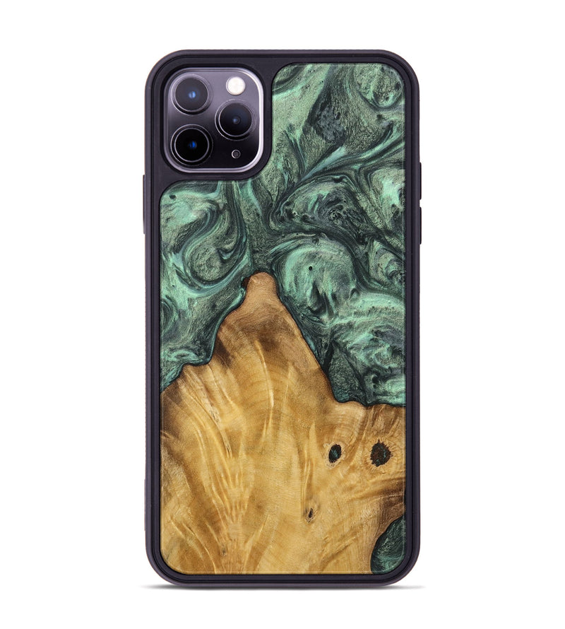 iPhone 11 Pro Max Wood Phone Case - Ilona (Green, 732632)