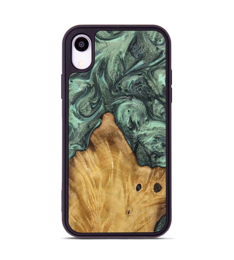 iPhone Xr Wood Phone Case - Ilona (Green, 732632)