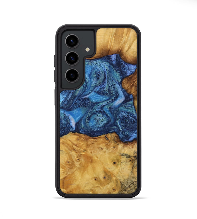 Galaxy S24 Wood Phone Case - Bettina (Blue, 732634)