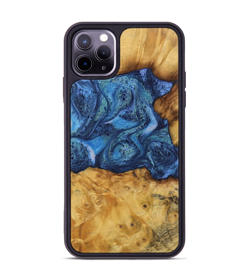 iPhone 11 Pro Max Wood Phone Case - Bettina (Blue, 732634)