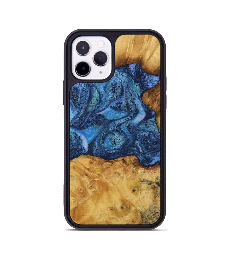 iPhone 11 Pro Wood Phone Case - Bettina (Blue, 732634)