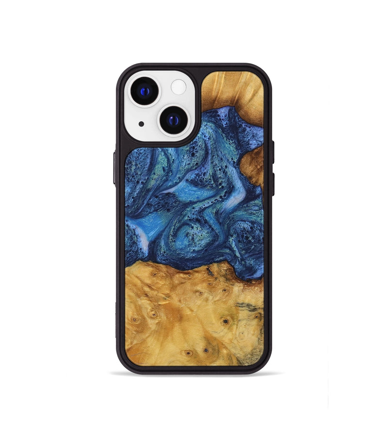 iPhone 13 mini Wood Phone Case - Bettina (Blue, 732634)