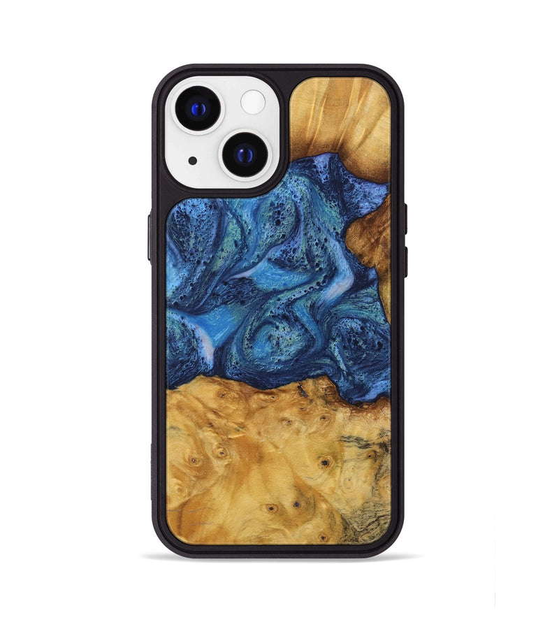 iPhone 13 Wood Phone Case - Bettina (Blue, 732634)