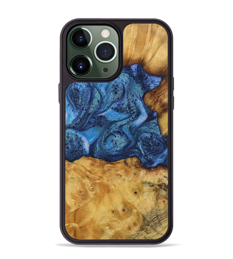 iPhone 13 Pro Max Wood Phone Case - Bettina (Blue, 732634)