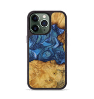 iPhone 13 Pro Wood Phone Case - Bettina (Blue, 732634)