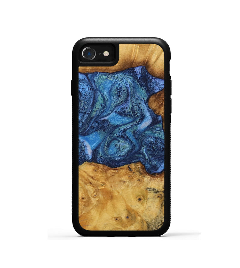 iPhone SE Wood Phone Case - Bettina (Blue, 732634)