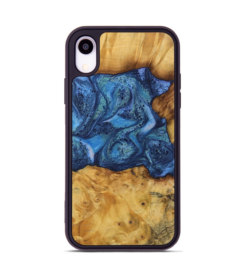 iPhone Xr Wood Phone Case - Bettina (Blue, 732634)