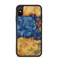 iPhone Xs Max Wood Phone Case - Bettina (Blue, 732634)