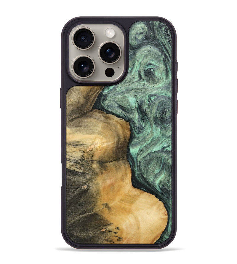 iPhone 16 Pro Max Wood Phone Case - Wash (Green, 732636)