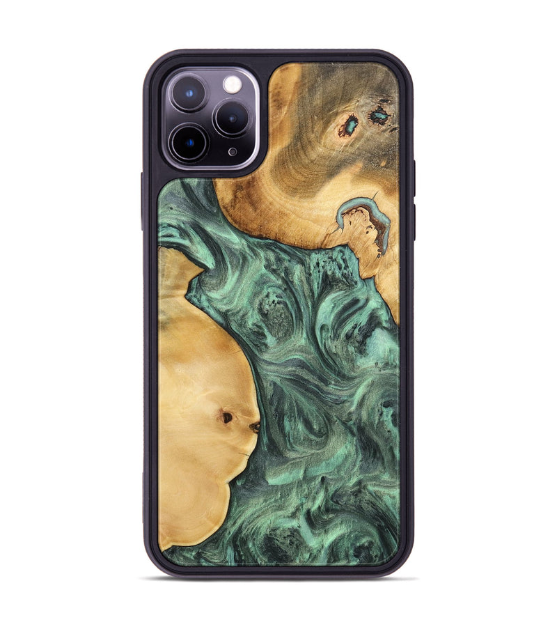 iPhone 11 Pro Max Wood Phone Case - Rivi (Green, 732637)