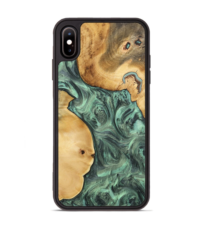 iPhone Xs Max Wood Phone Case - Rivi (Green, 732637)