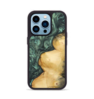 iPhone 14 Pro Wood Phone Case - Farrah (Green, 732639)