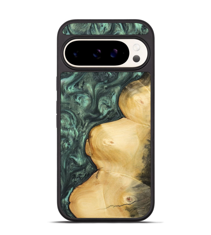 Pixel 9 Pro Wood Phone Case - Farrah (Green, 732639)