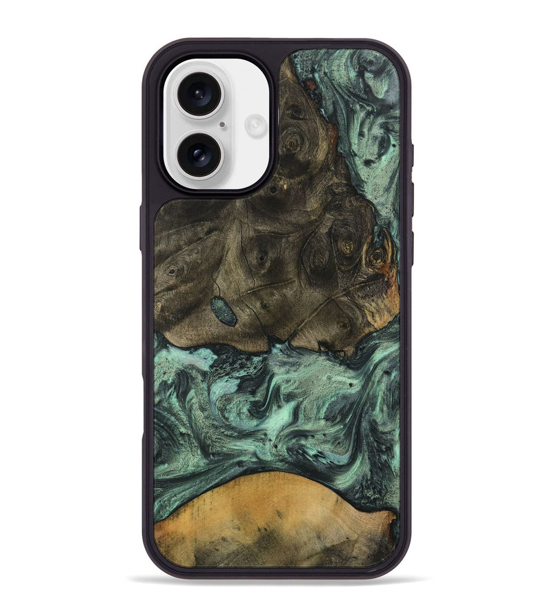 iPhone 16 Plus Wood Phone Case - Drona (Green, 732642)