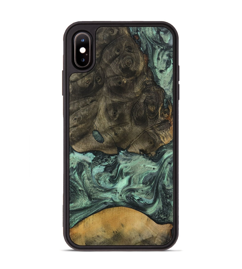 iPhone Xs Max Wood Phone Case - Drona (Green, 732642)