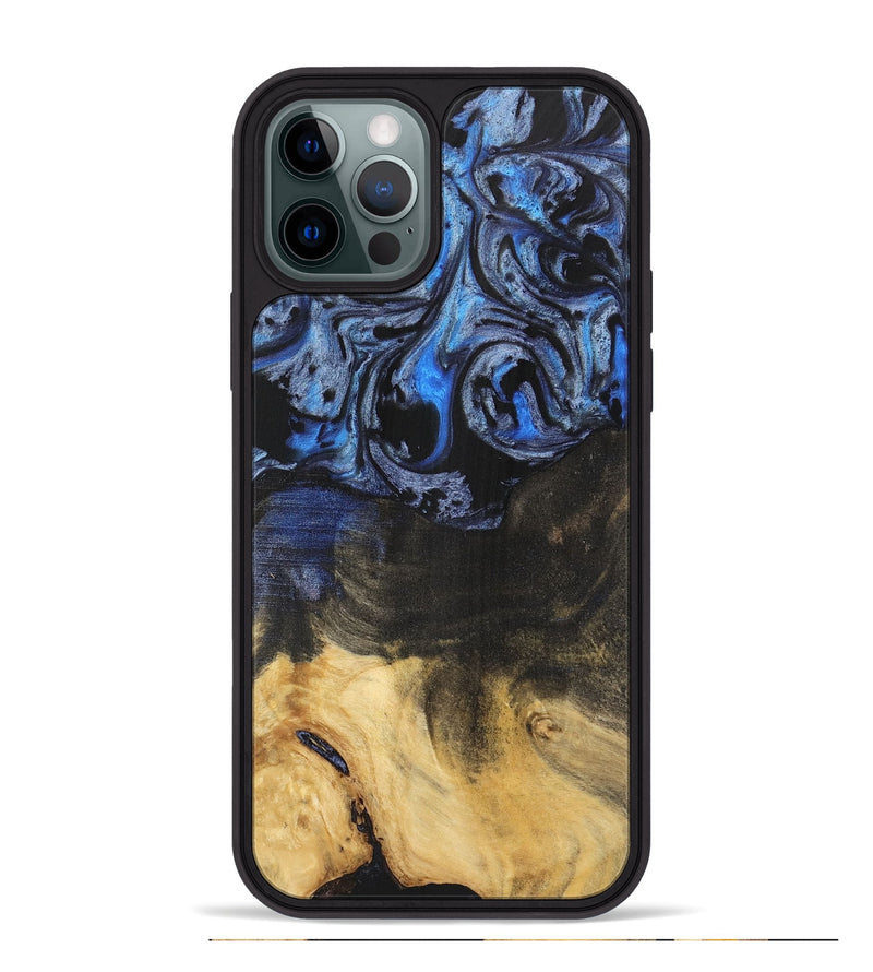 iPhone 12 Pro Max Wood Phone Case - Orelia (Blue, 732908)