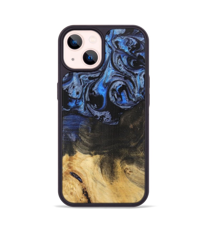 iPhone 14 Wood Phone Case - Orelia (Blue, 732908)