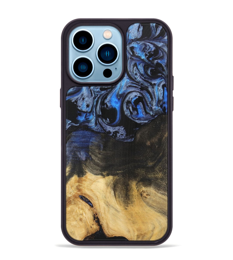 iPhone 14 Pro Max Wood Phone Case - Orelia (Blue, 732908)