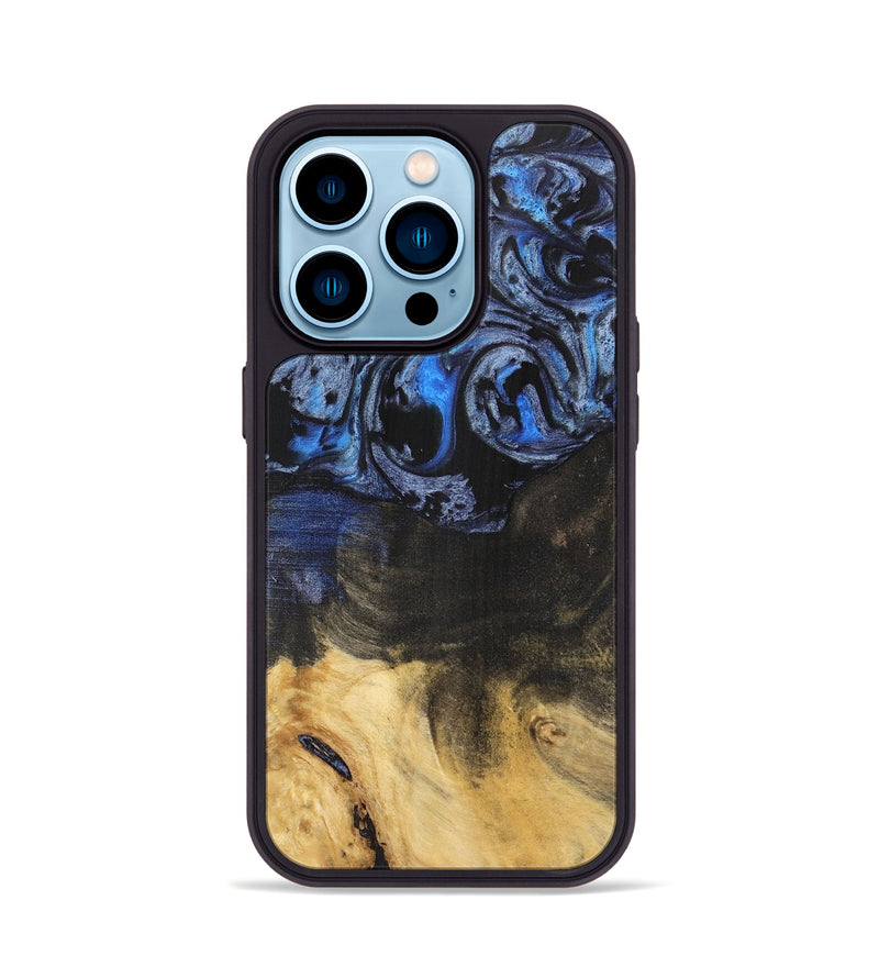 iPhone 14 Pro Wood Phone Case - Orelia (Blue, 732908)