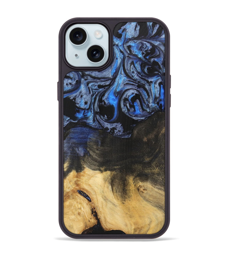 iPhone 15 Plus Wood Phone Case - Orelia (Blue, 732908)