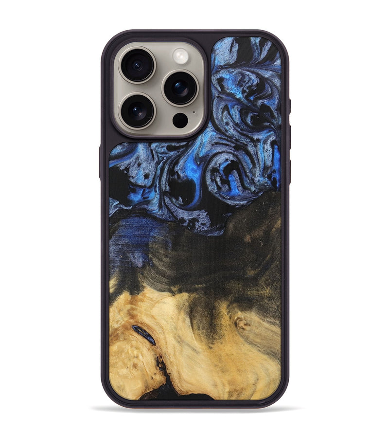 iPhone 15 Pro Max Wood Phone Case - Orelia (Blue, 732908)