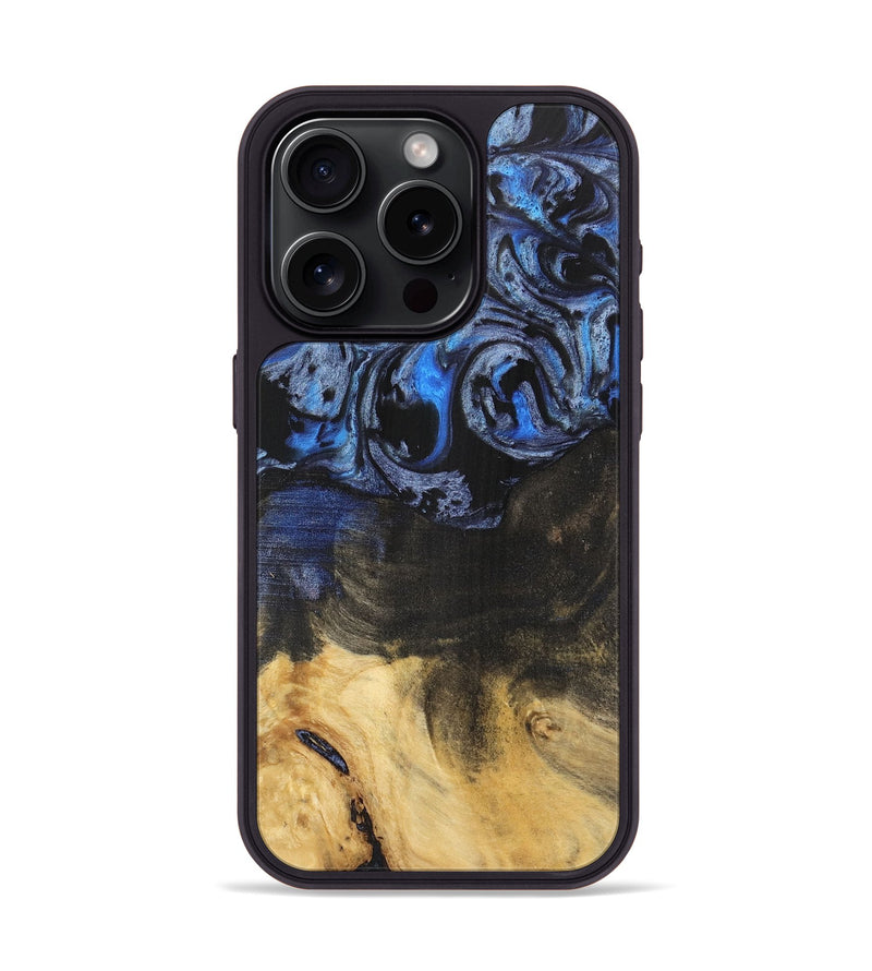 iPhone 15 Pro Wood Phone Case - Orelia (Blue, 732908)