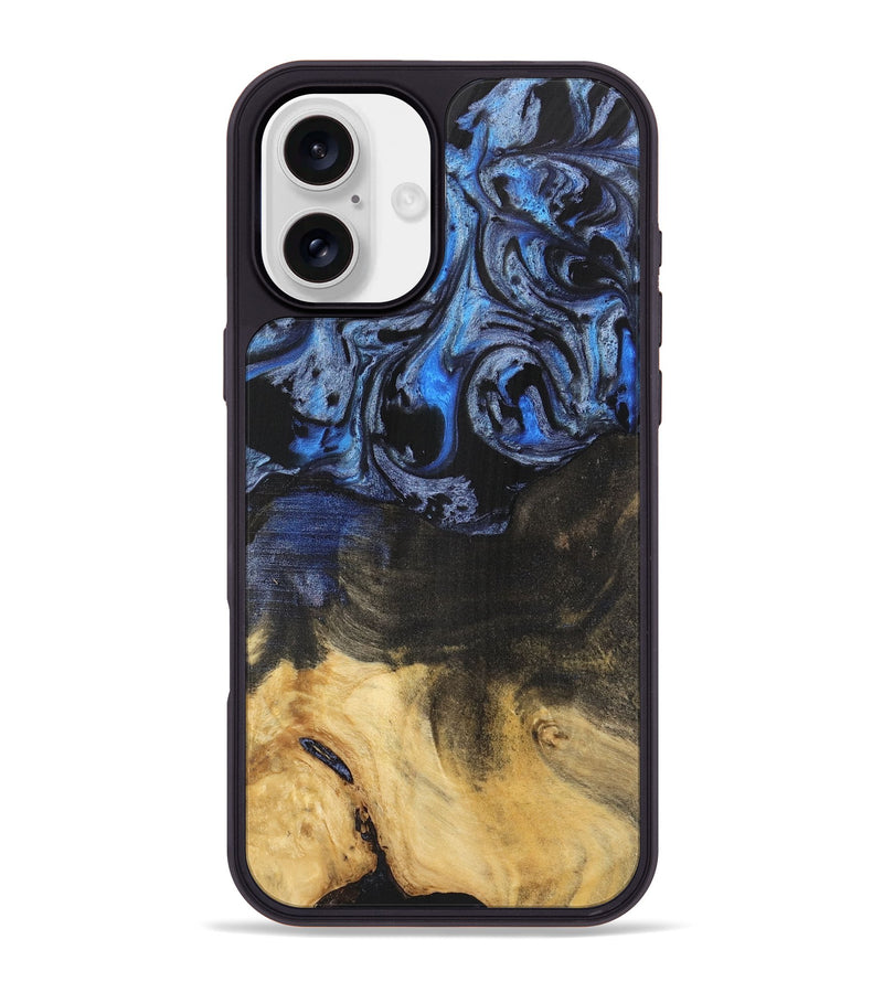 iPhone 16 Plus Wood Phone Case - Orelia (Blue, 732908)