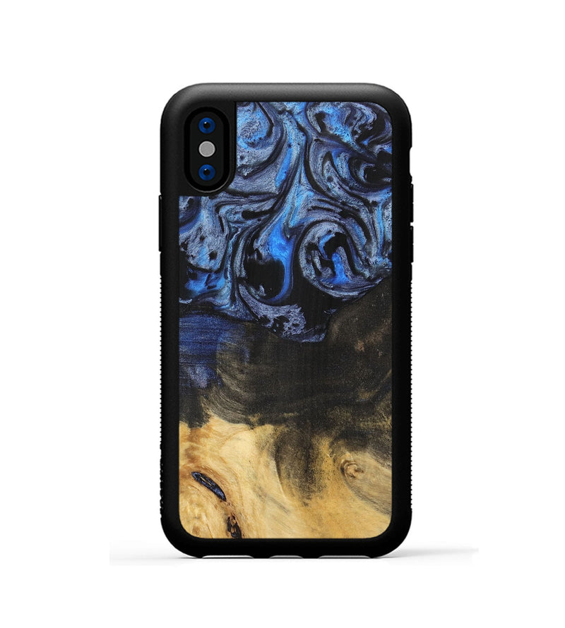 iPhone Xs Wood Phone Case - Orelia (Blue, 732908)