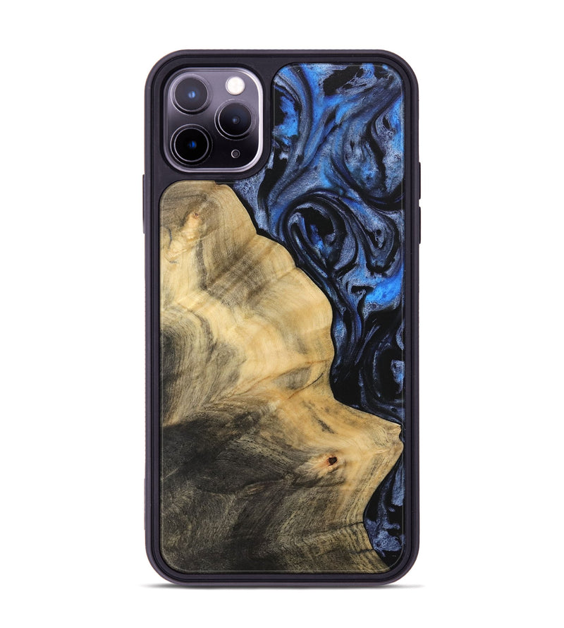 iPhone 11 Pro Max Wood Phone Case - Iteam (Blue, 732909)