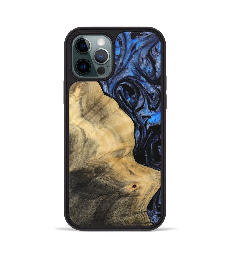 iPhone 12 Pro Wood Phone Case - Iteam (Blue, 732909)