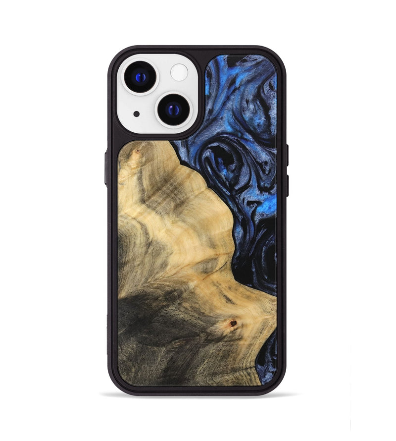 iPhone 13 Wood Phone Case - Iteam (Blue, 732909)