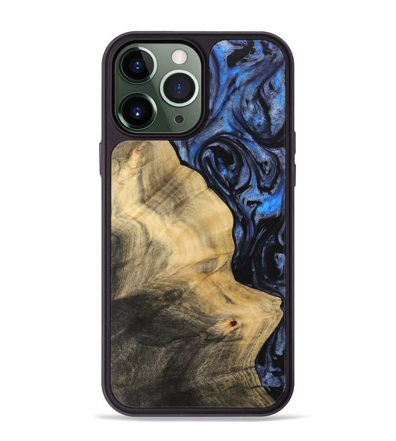 iPhone 13 Pro Max Wood Phone Case - Iteam (Blue, 732909)