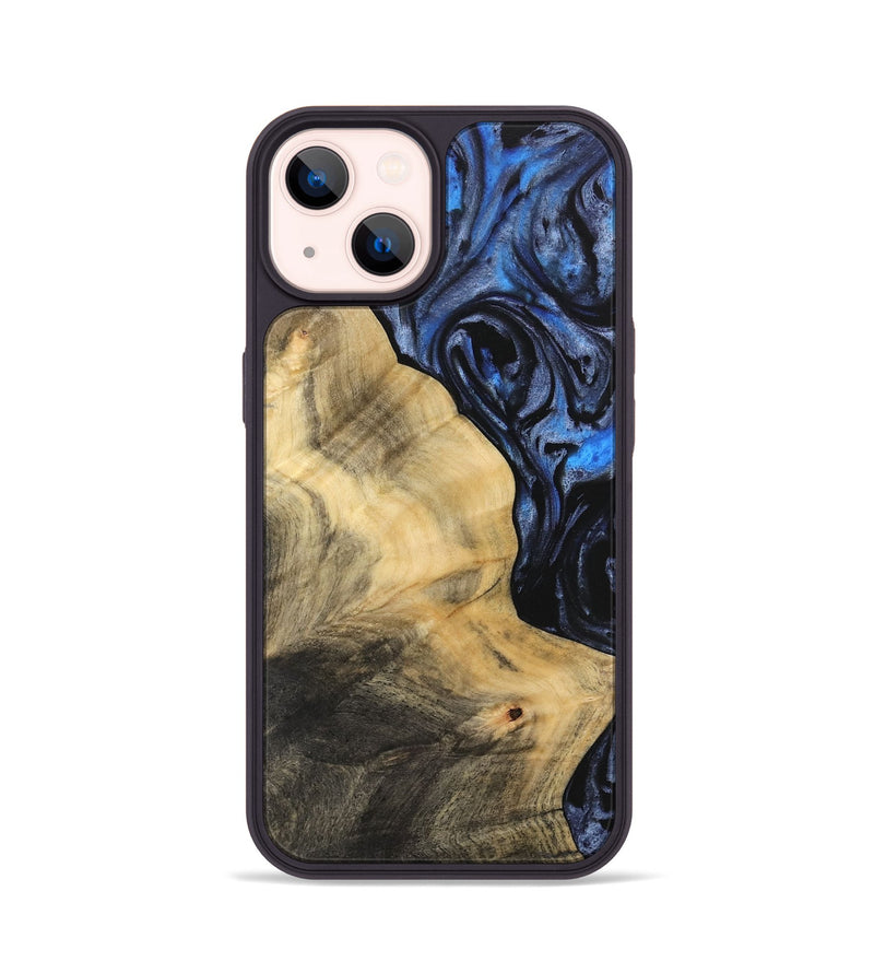 iPhone 14 Wood Phone Case - Iteam (Blue, 732909)