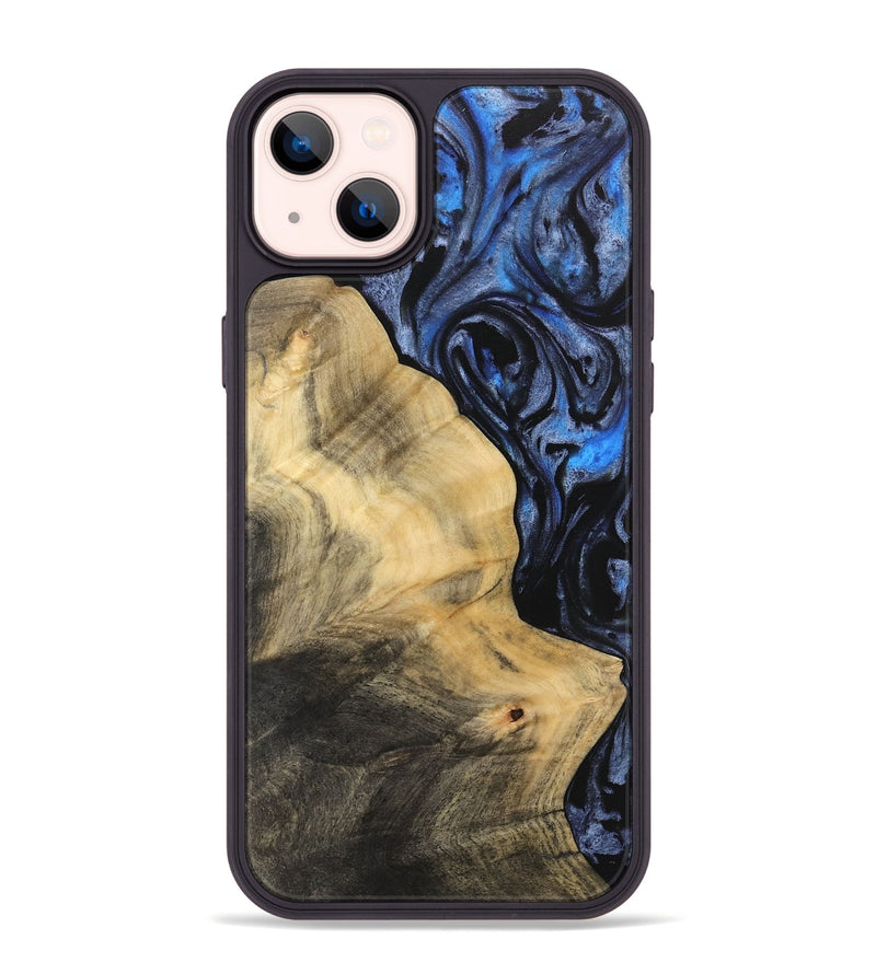 iPhone 14 Plus Wood Phone Case - Iteam (Blue, 732909)