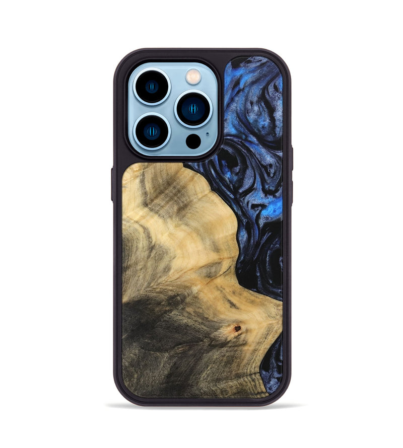 iPhone 14 Pro Wood Phone Case - Iteam (Blue, 732909)