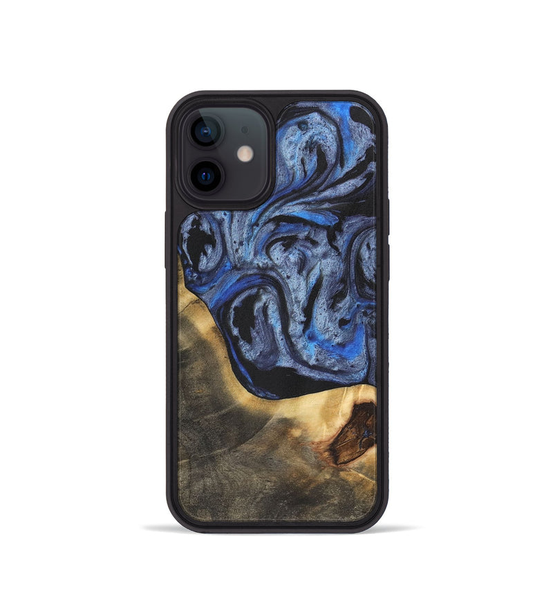 iPhone 12 mini Wood Phone Case - Graeme (Blue, 732920)