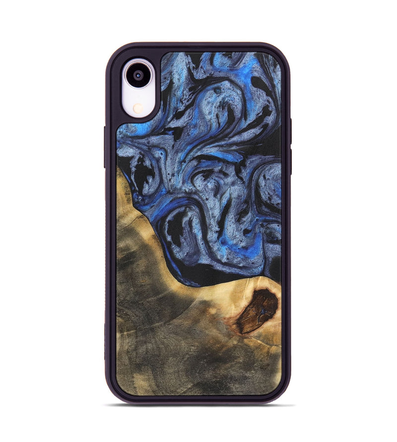 iPhone Xr Wood Phone Case - Graeme (Blue, 732920)