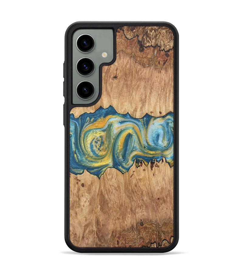 Galaxy S24 Plus Wood Phone Case - Manerva (Teal & Gold, 732934)