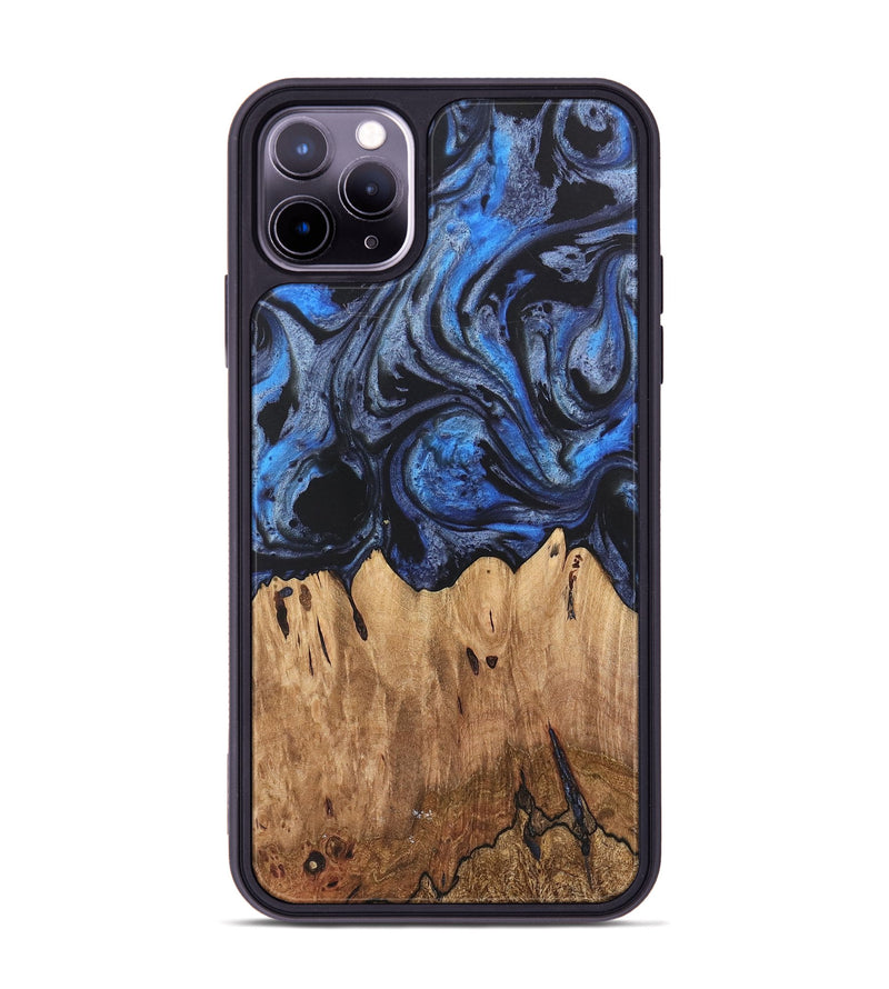 iPhone 11 Pro Max Wood Phone Case - Vessie (Blue, 732936)