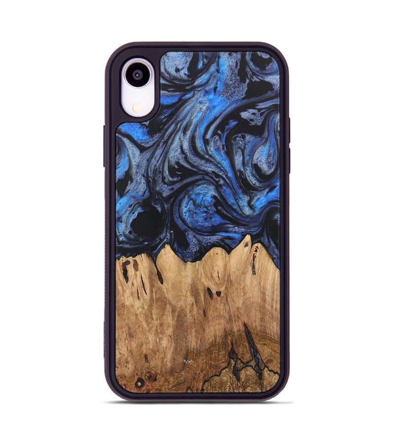 iPhone Xr Wood Phone Case - Vessie (Blue, 732936)