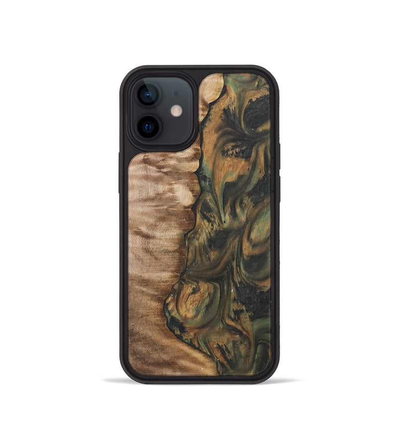 iPhone 12 mini Wood Phone Case - Dante (Green, 732943)