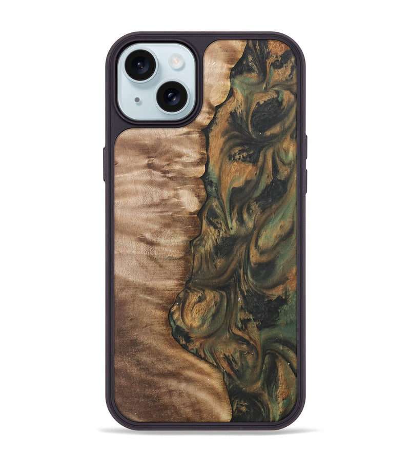 iPhone 15 Plus Wood Phone Case - Dante (Green, 732943)