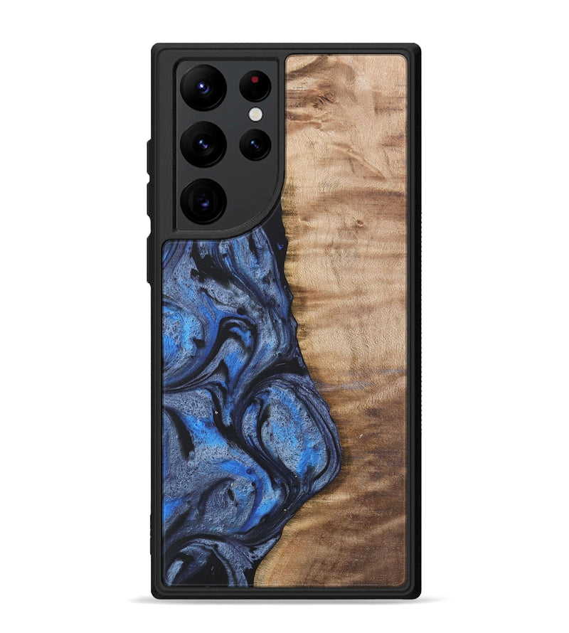 Galaxy S22 Ultra Wood Phone Case - Manda (Blue, 732945)