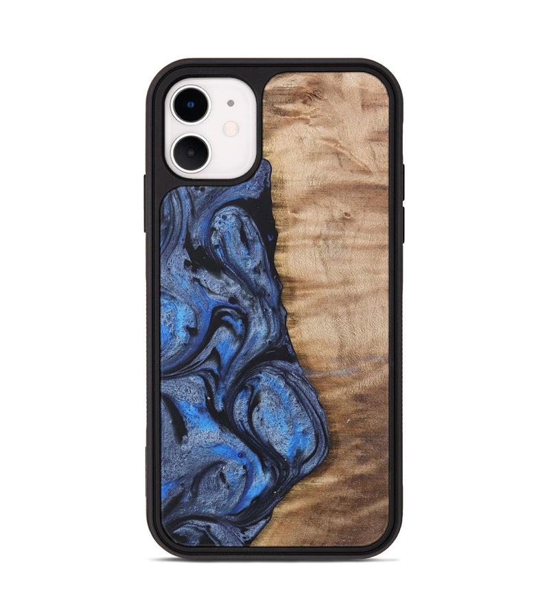 iPhone 11 Wood Phone Case - Manda (Blue, 732945)