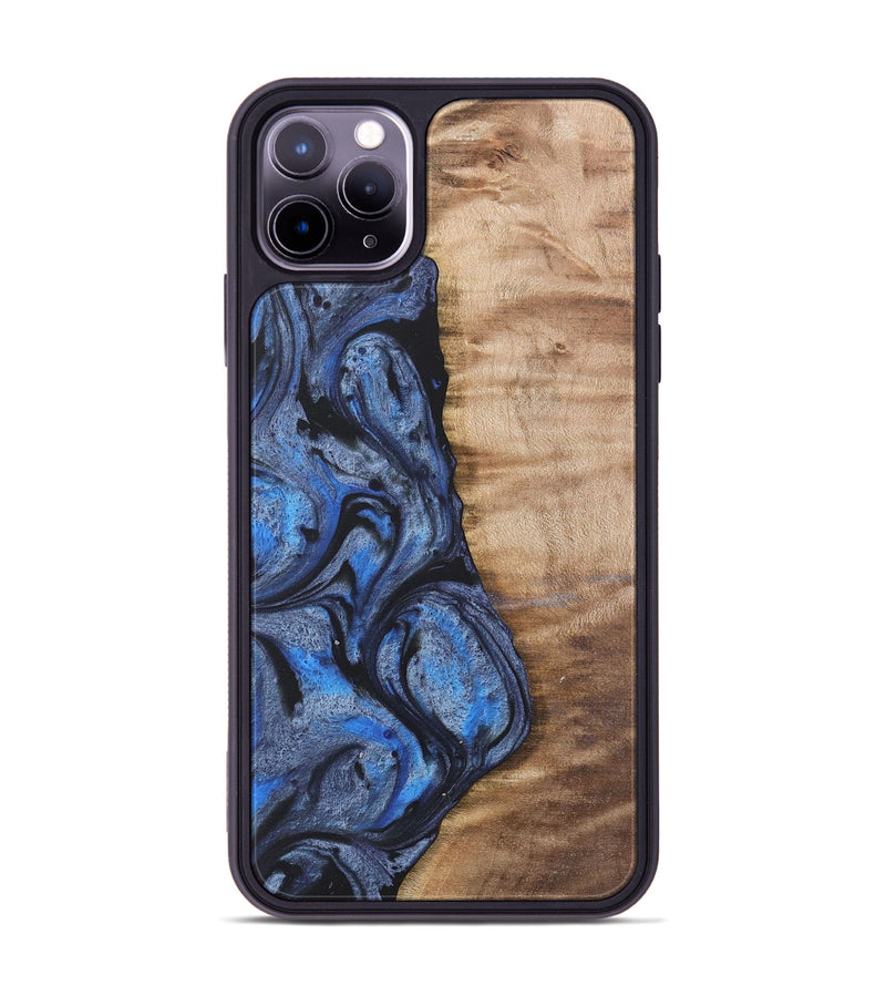 iPhone 11 Pro Max Wood Phone Case - Manda (Blue, 732945)