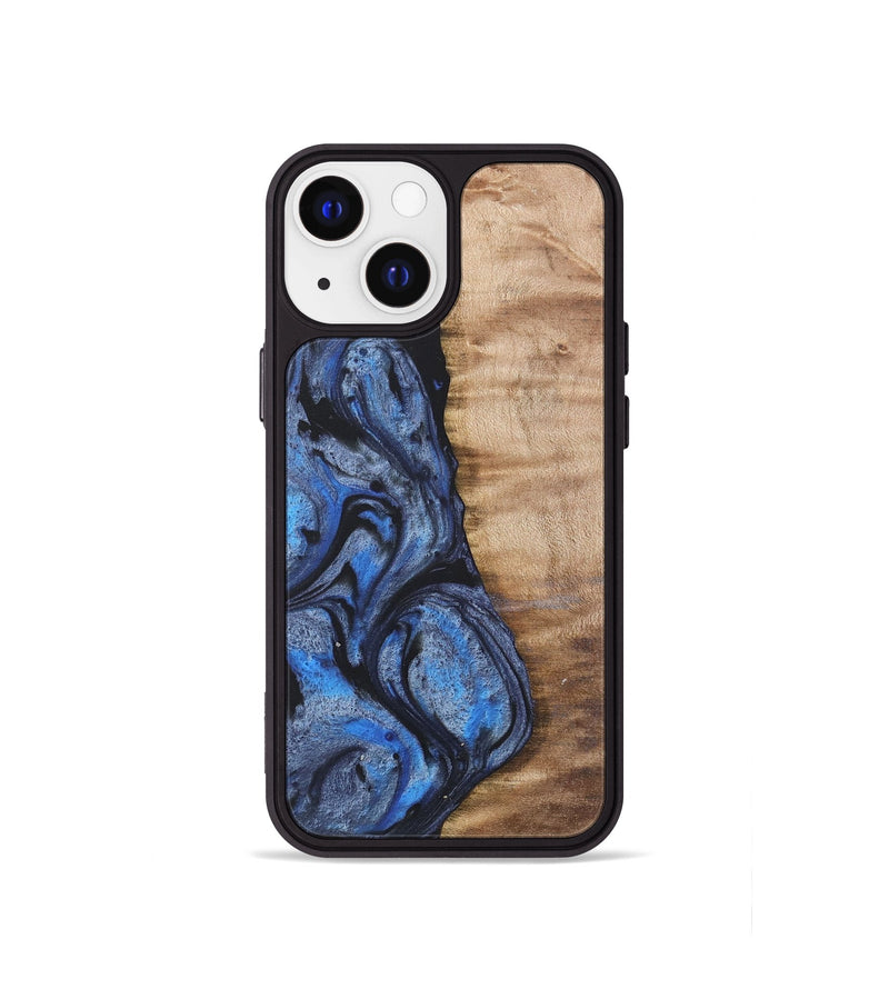 iPhone 13 mini Wood Phone Case - Manda (Blue, 732945)