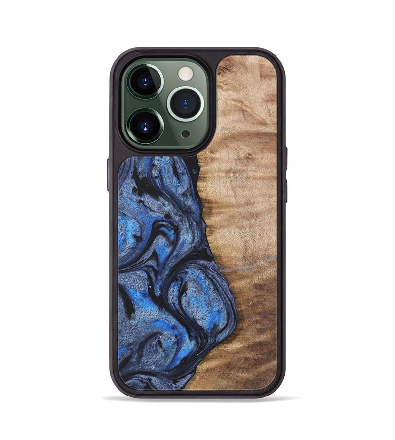 iPhone 13 Pro Wood Phone Case - Manda (Blue, 732945)