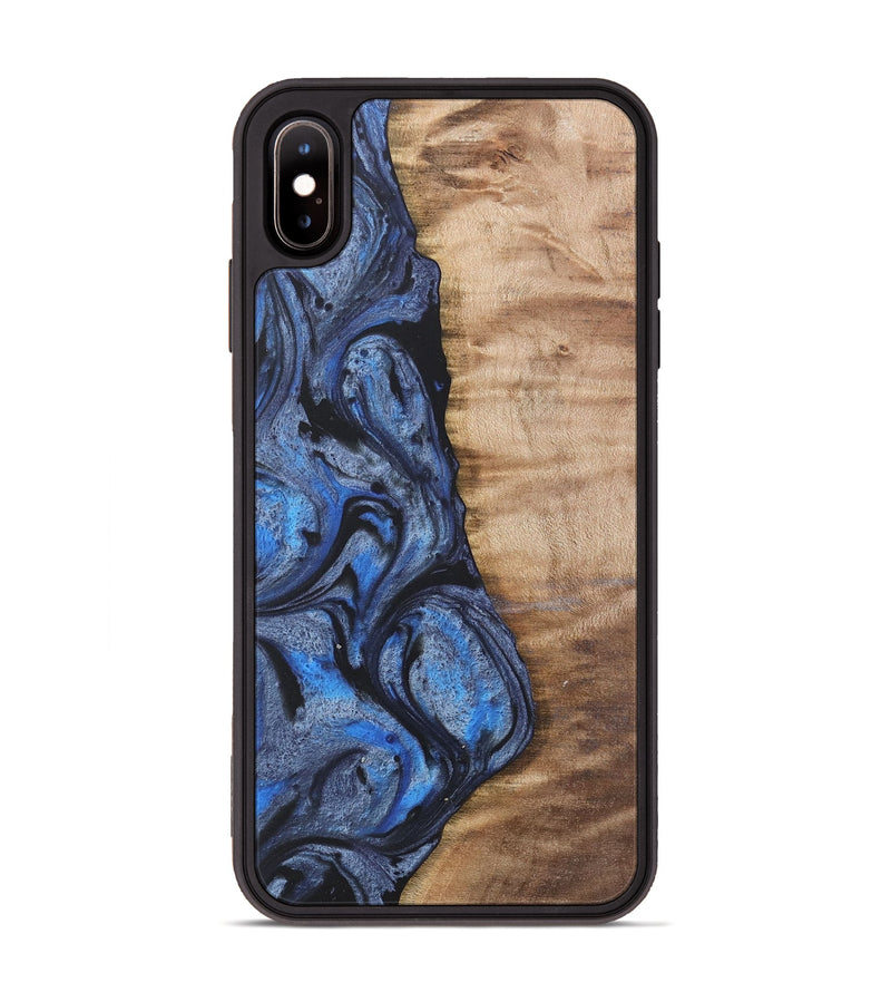 iPhone Xs Max Wood Phone Case - Manda (Blue, 732945)