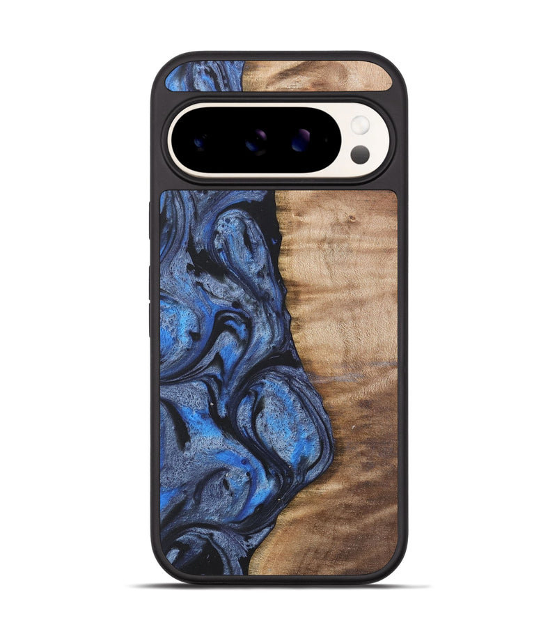 Pixel 9 Wood Phone Case - Manda (Blue, 732945)